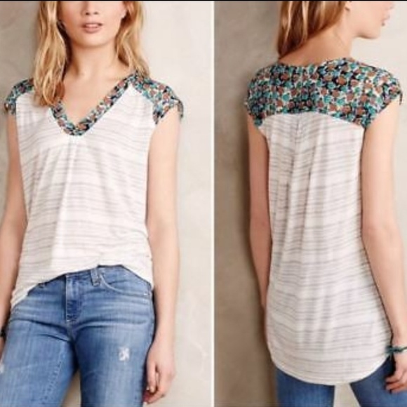 Anthropologie Tops - Anthropologie Daystripe Floral Tank Top
